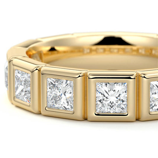 Maxine princess lab grown diamond wedding band product detail - Nura Lab NZ