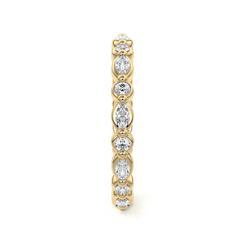 Marielle pear lab grown diamond wedding band product detail - Nura Lab NZ