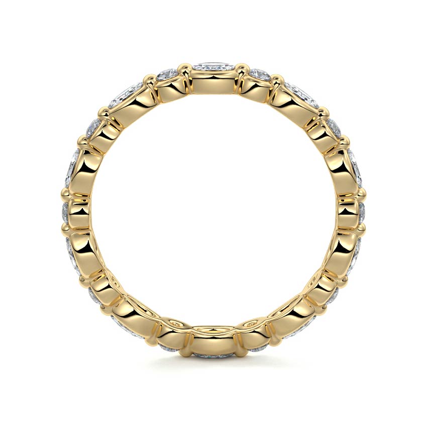 Marielle pear lab grown diamond wedding band product detail - Nura Lab NZ
