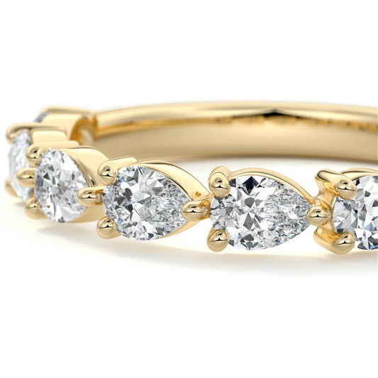 Marcella pear lab grown diamond wedding band product detail - Nura Lab NZ
