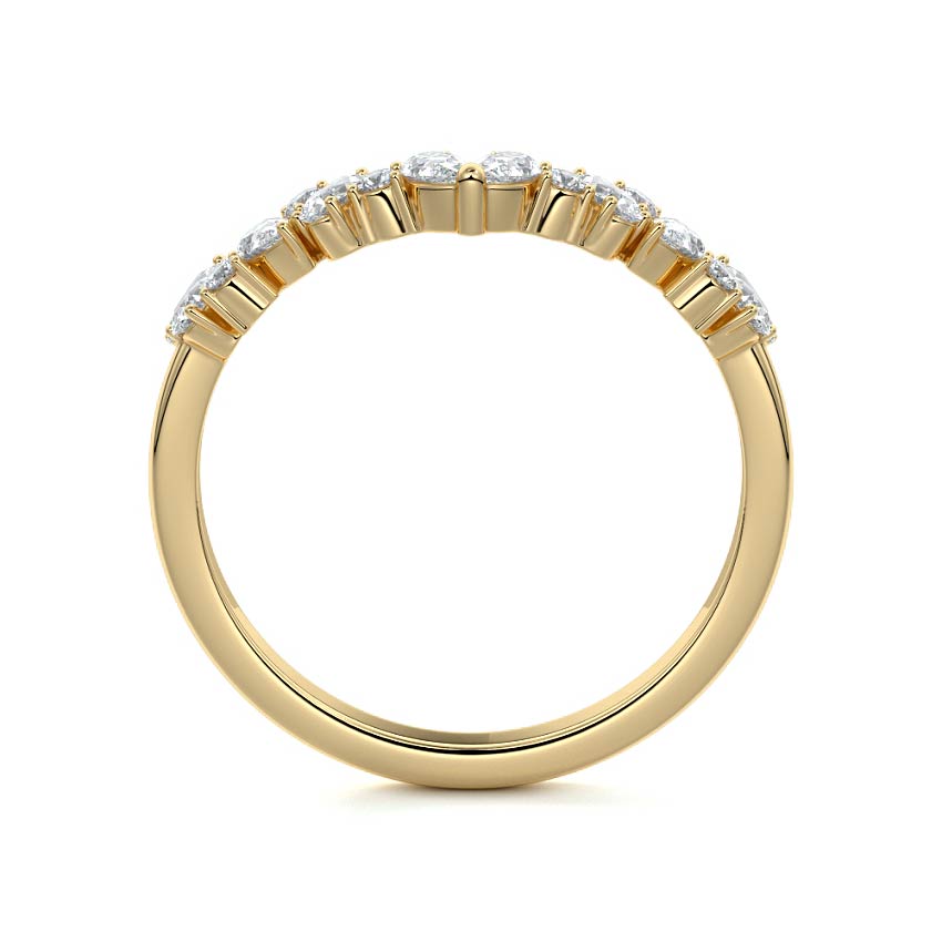 Maeve pear lab grown diamond wedding band product detail - Nura Lab NZ
