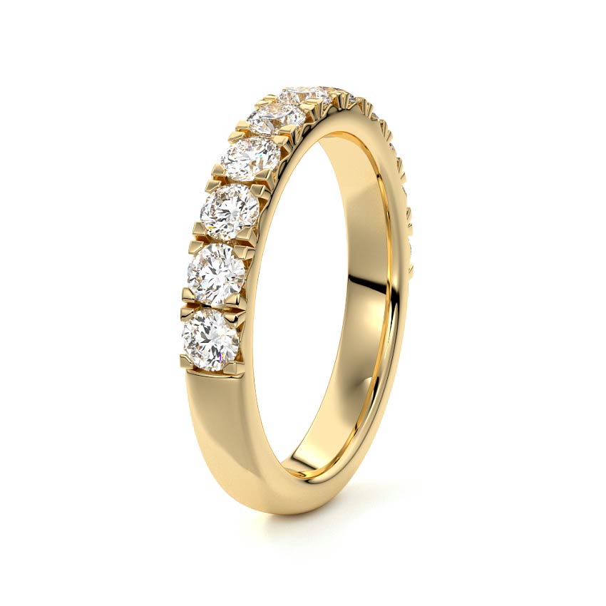 Louisa round lab grown diamond wedding band product detail - Nura Lab NZ
