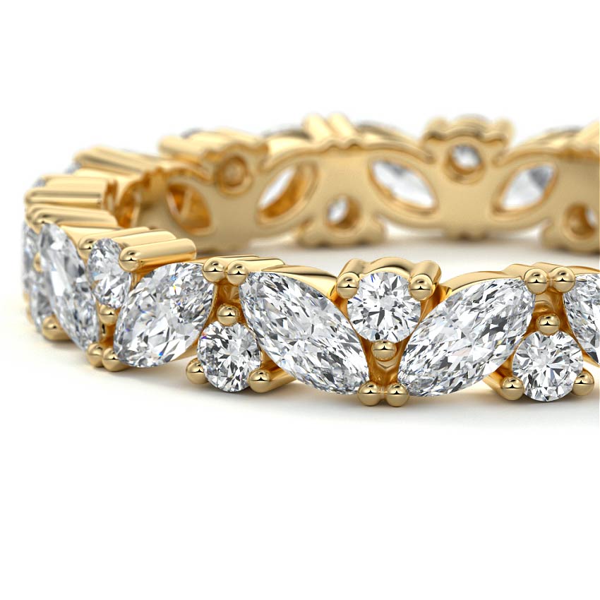 Kaia marquise lab grown diamond wedding band product detail - Nura Lab NZ