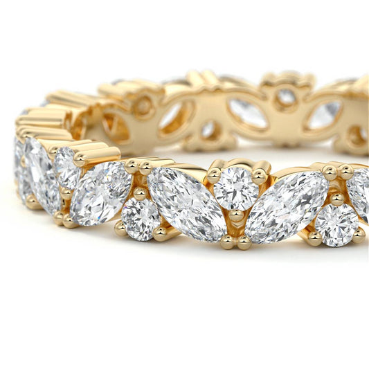 Kaia marquise lab grown diamond wedding band product detail - Nura Lab NZ