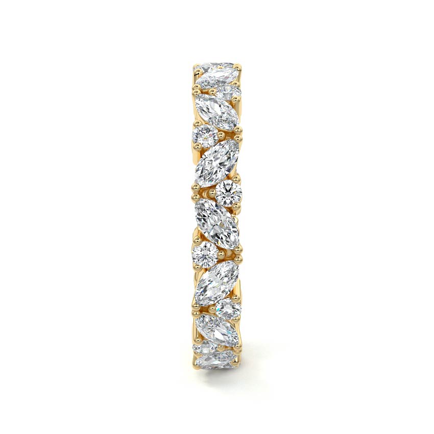 Kaia marquise lab grown diamond wedding band product detail - Nura Lab NZ