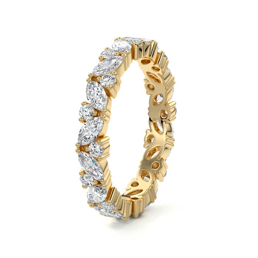 Kaia marquise lab grown diamond wedding band product detail - Nura Lab NZ