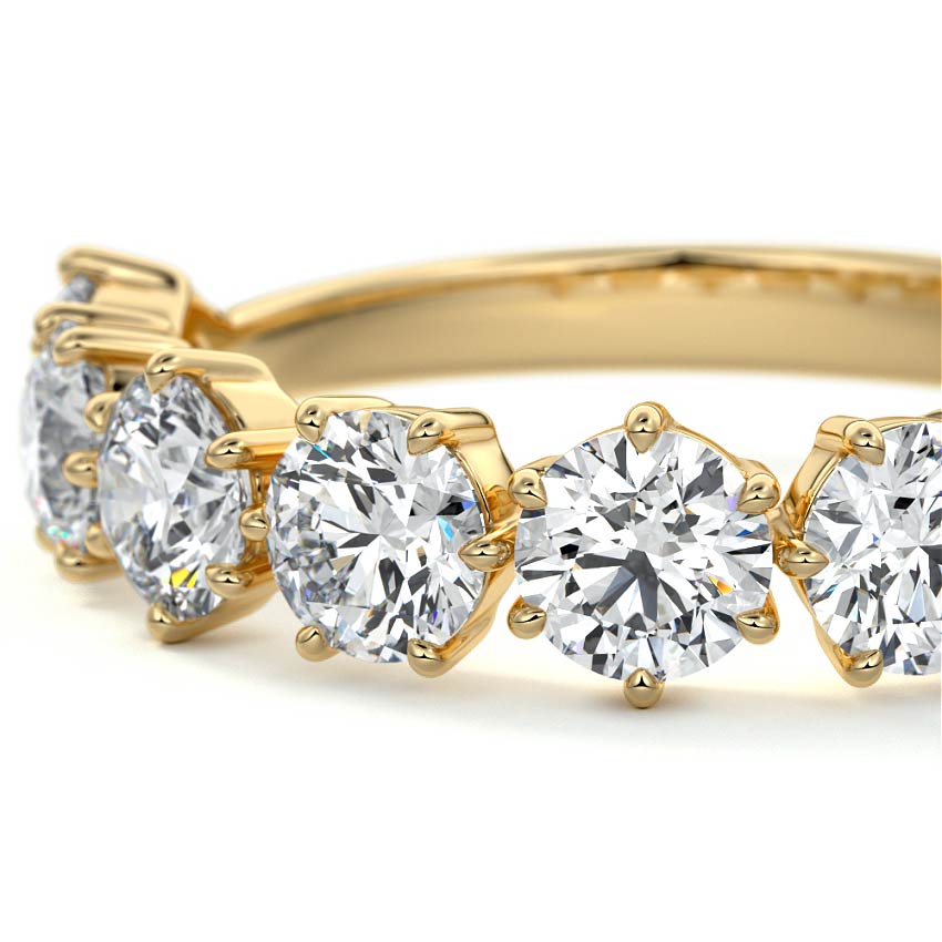 Josephine round lab grown diamond wedding band product detail - Nura Lab NZ