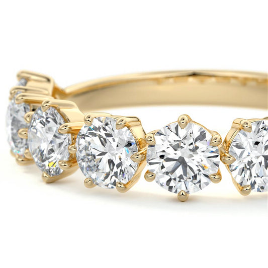 Josephine round lab grown diamond wedding band product detail - Nura Lab NZ