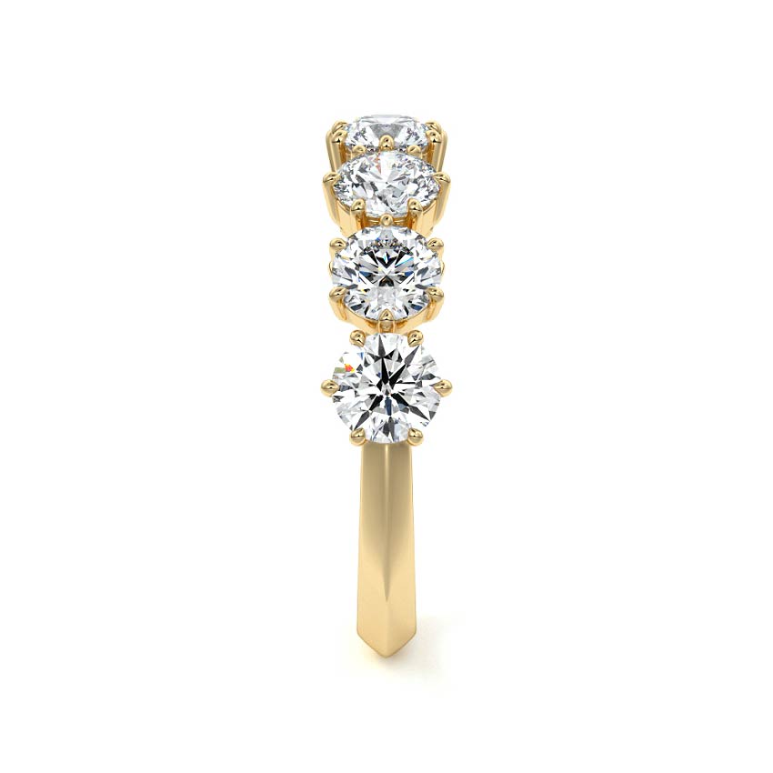 Josephine round lab grown diamond wedding band product detail - Nura Lab NZ