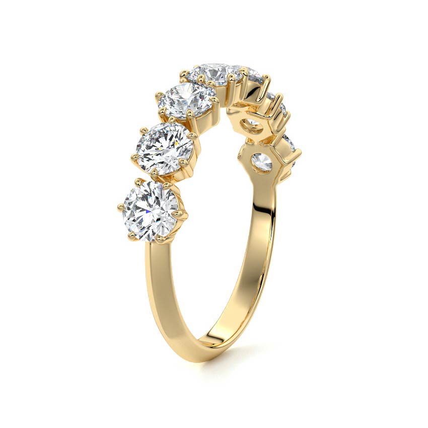 Josephine round lab grown diamond wedding band product detail - Nura Lab NZ