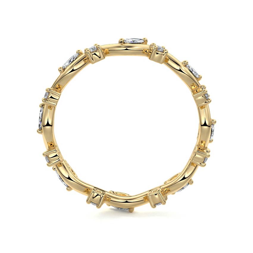 Jade marquise lab grown diamond wedding band product detail - Nura Lab NZ