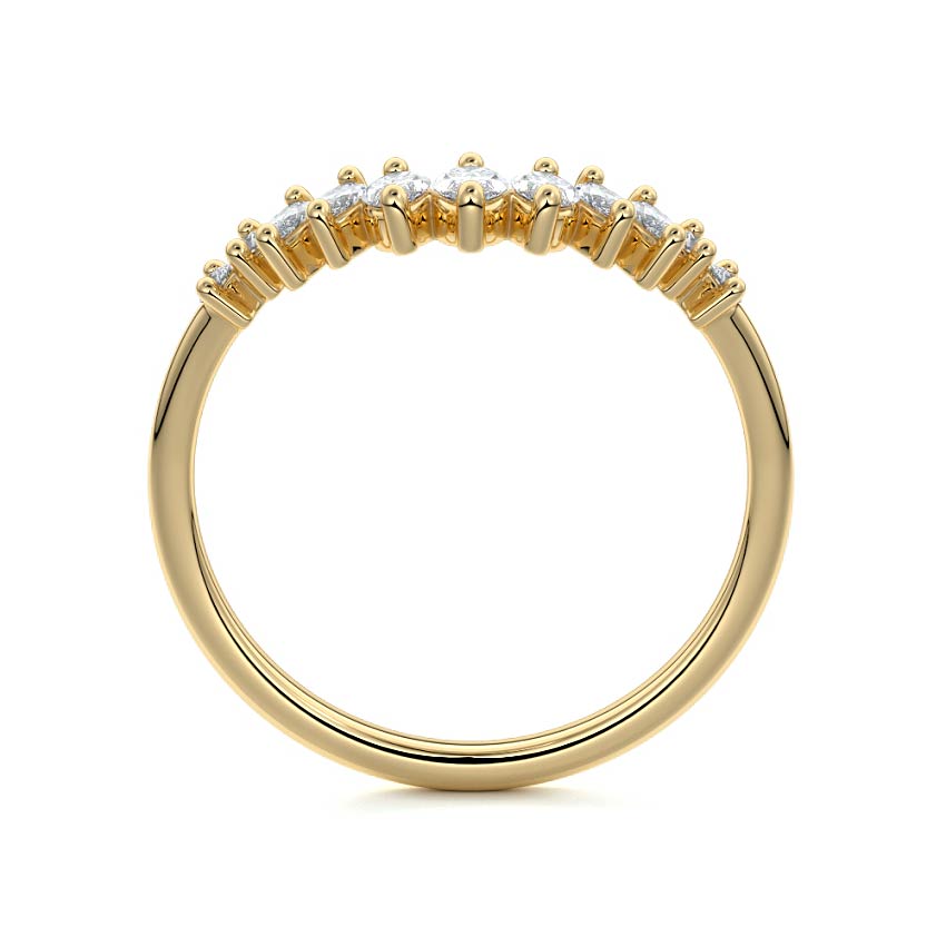 Greta marquise lab grown diamond wedding band product detail - Nura Lab NZ