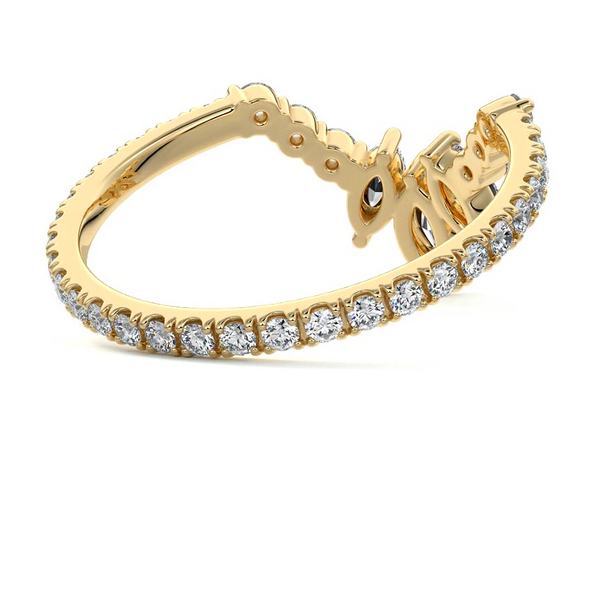 Felicity marquise lab grown diamond wedding band product detail - Nura Lab NZ