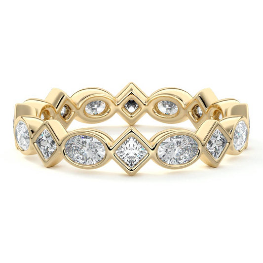 Esme  lab grown diamond wedding band in yellow gold - Nura Lab NZ