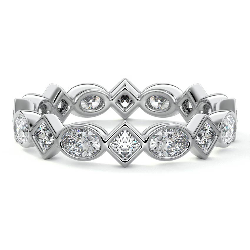 Esme  lab grown diamond wedding band in white gold - Nura Lab NZ