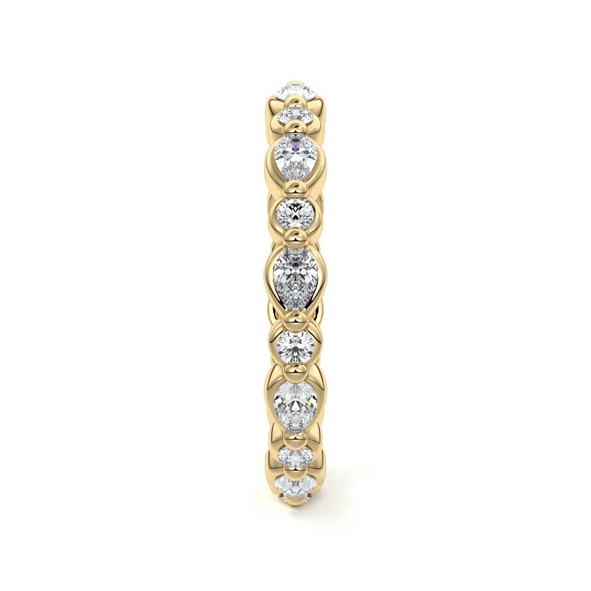 Elara pear lab grown diamond wedding band product detail - Nura Lab NZ