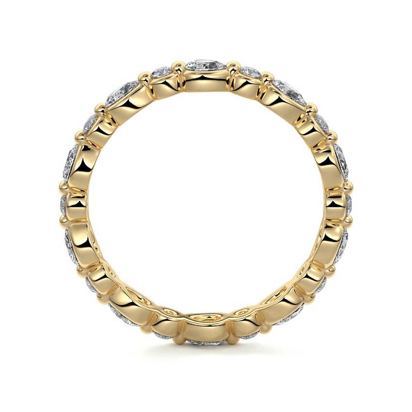 Elara pear lab grown diamond wedding band product detail - Nura Lab NZ