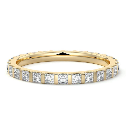 Diana princess lab grown diamond wedding band in yellow gold - Nura Lab NZ