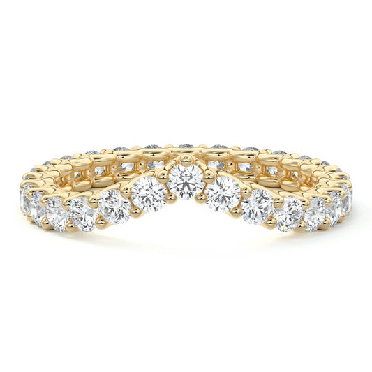 Cora  lab grown diamond wedding band in yellow gold - Nura Lab NZ