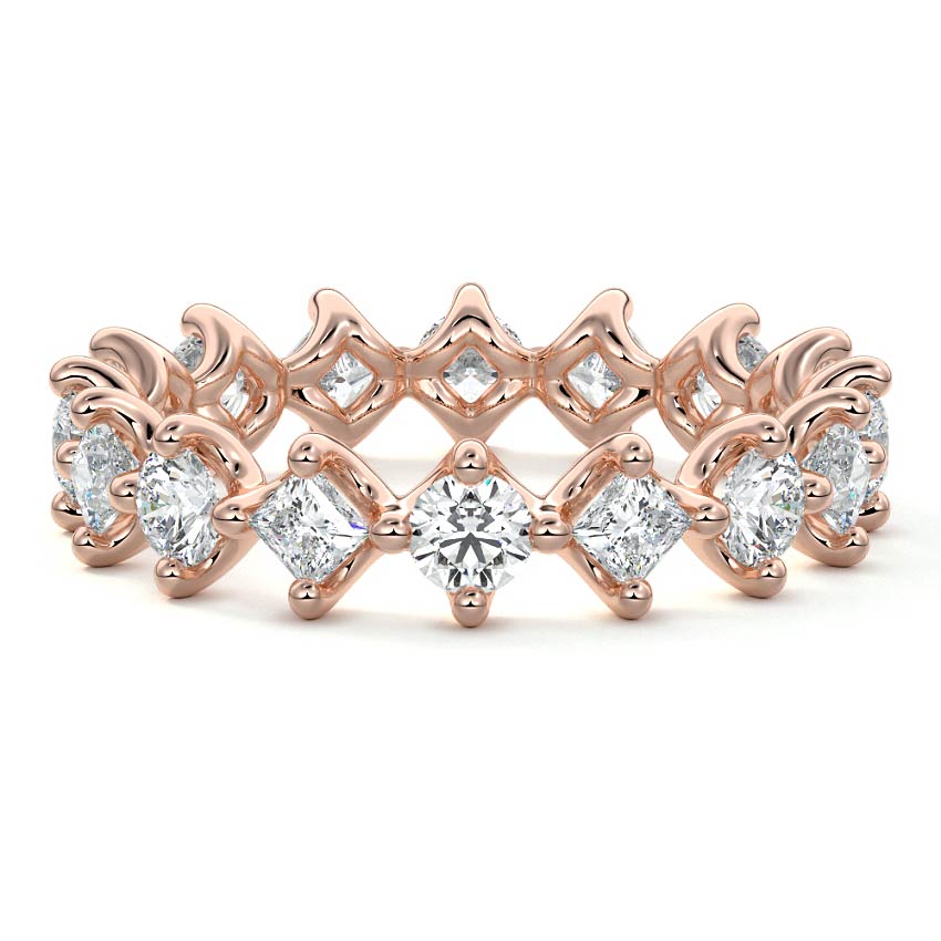 Belle  lab grown diamond wedding band in rose gold - Nura Lab NZ