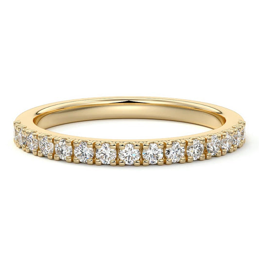 Astrid  lab grown diamond wedding band in yellow gold - Nura Lab NZ