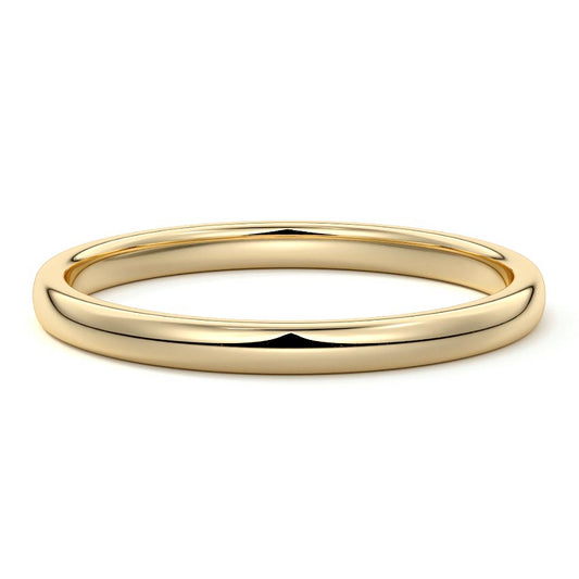 Amalia  lab grown diamond wedding band in yellow gold - Nura Lab NZ