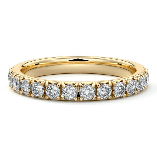 Alba  lab grown diamond wedding band in yellow gold - Nura Lab NZ
