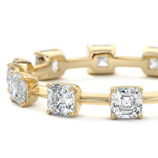 Vivienne princess lab grown diamond wedding band product detail - Nura Lab NZ