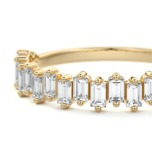 Thea baguette lab grown diamond wedding band product detail - Nura Lab NZ