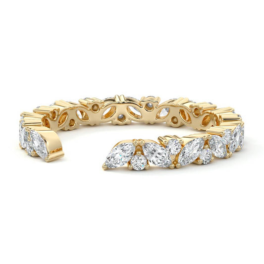 Talia marquise lab grown diamond wedding band product detail - Nura Lab NZ