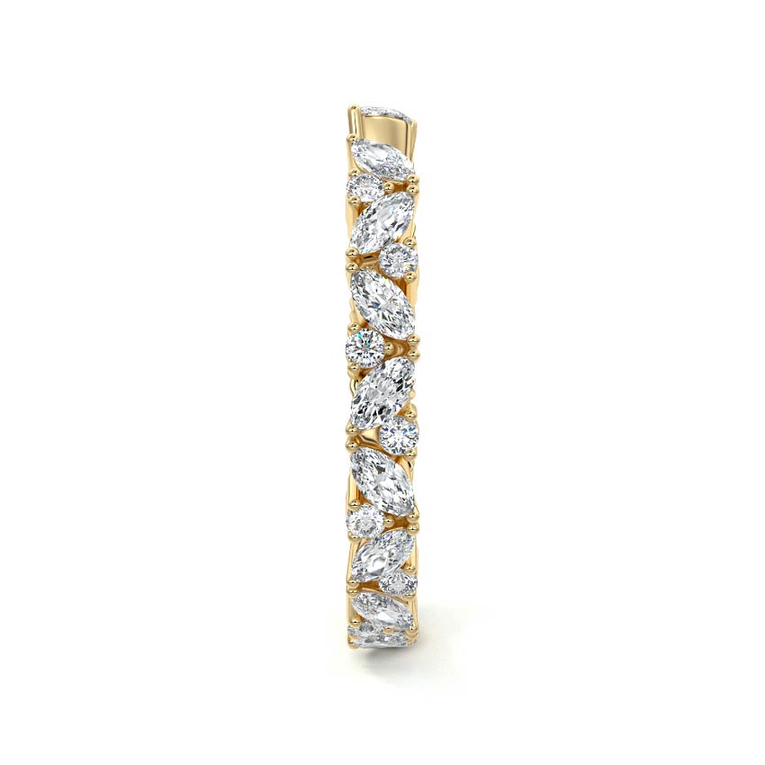 Talia marquise lab grown diamond wedding band product detail - Nura Lab NZ