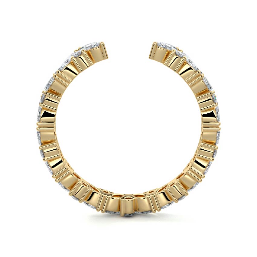 Talia marquise lab grown diamond wedding band product detail - Nura Lab NZ