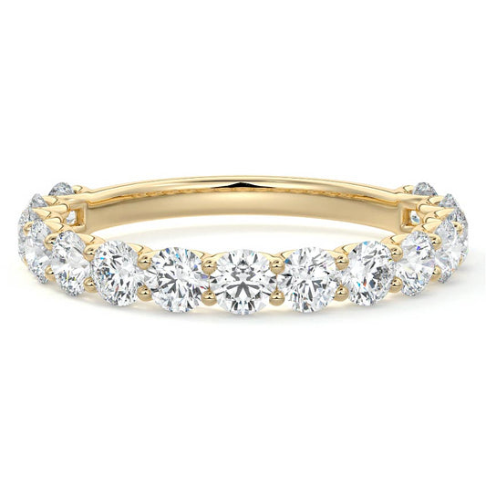 Sylvie  lab grown diamond wedding band in yellow gold - Nura Lab NZ