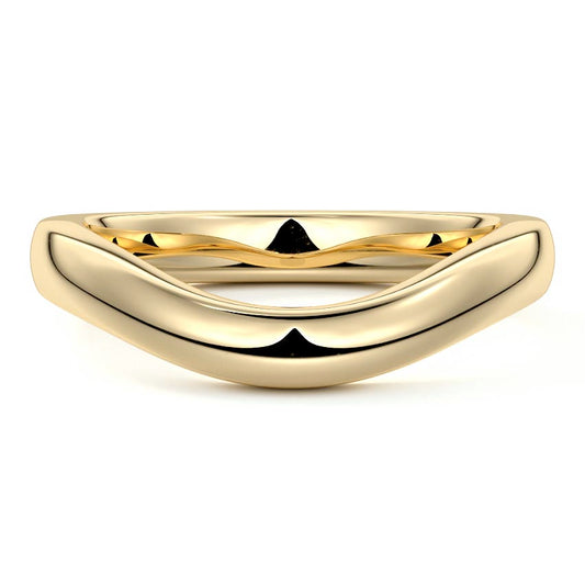 Stella  lab grown diamond wedding band in yellow gold - Nura Lab NZ