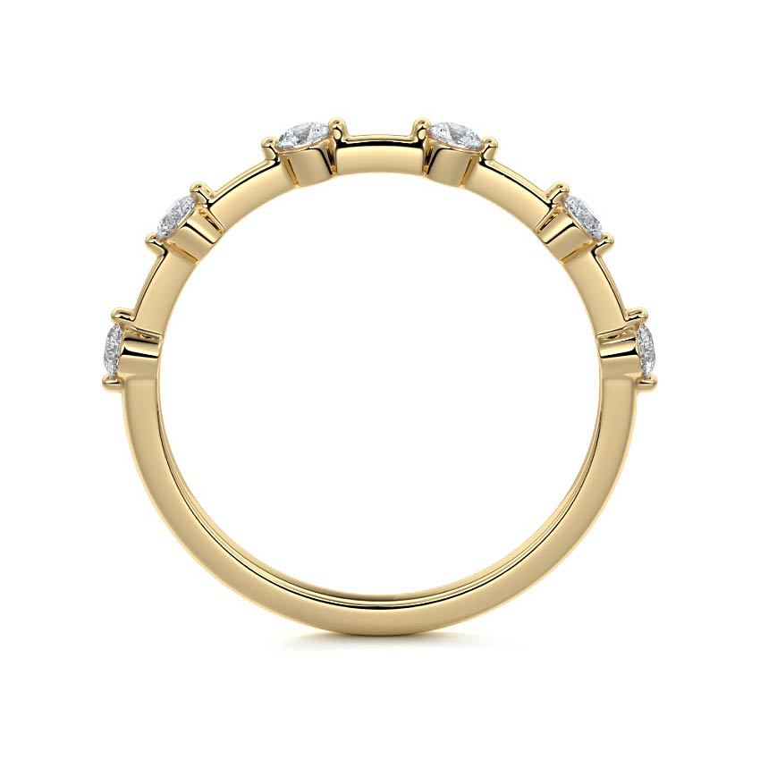 Siena round lab grown diamond wedding band product detail - Nura Lab NZ