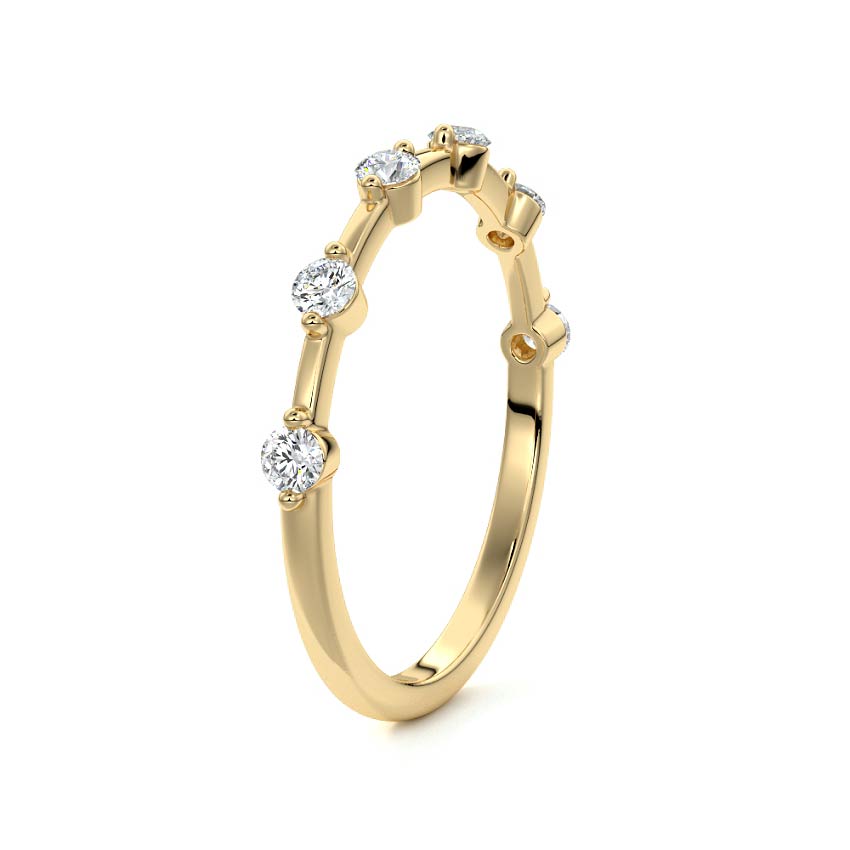 Siena round lab grown diamond wedding band product detail - Nura Lab NZ