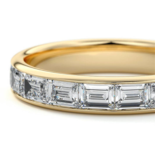 Seraphina baguette lab grown diamond wedding band product detail - Nura Lab NZ