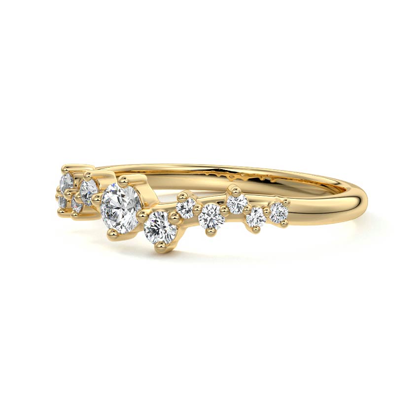Rosalie round lab grown diamond wedding band product detail - Nura Lab NZ