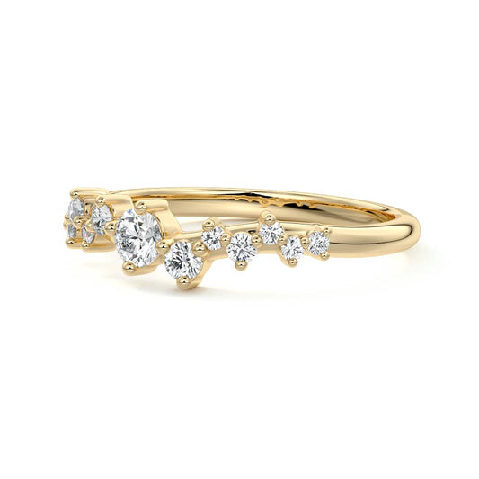 Rosalie round lab grown diamond wedding band product detail - Nura Lab NZ