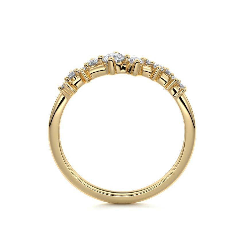Rosalie round lab grown diamond wedding band product detail - Nura Lab NZ