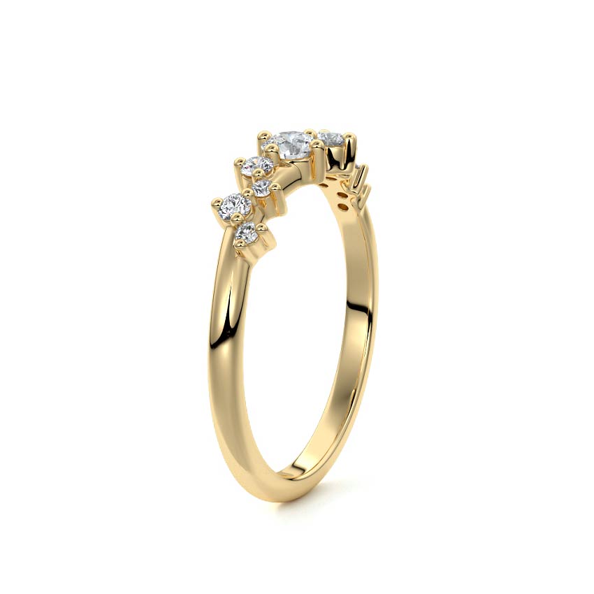 Rosalie round lab grown diamond wedding band product detail - Nura Lab NZ