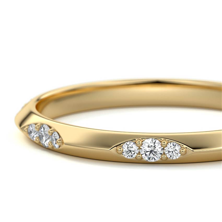 Romy round lab grown diamond wedding band product detail - Nura Lab NZ