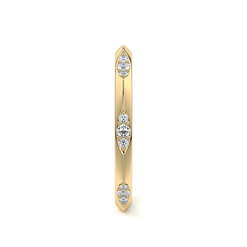 Romy round lab grown diamond wedding band product detail - Nura Lab NZ