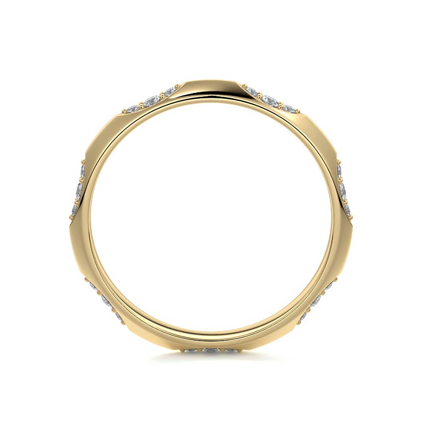 Romy round lab grown diamond wedding band product detail - Nura Lab NZ