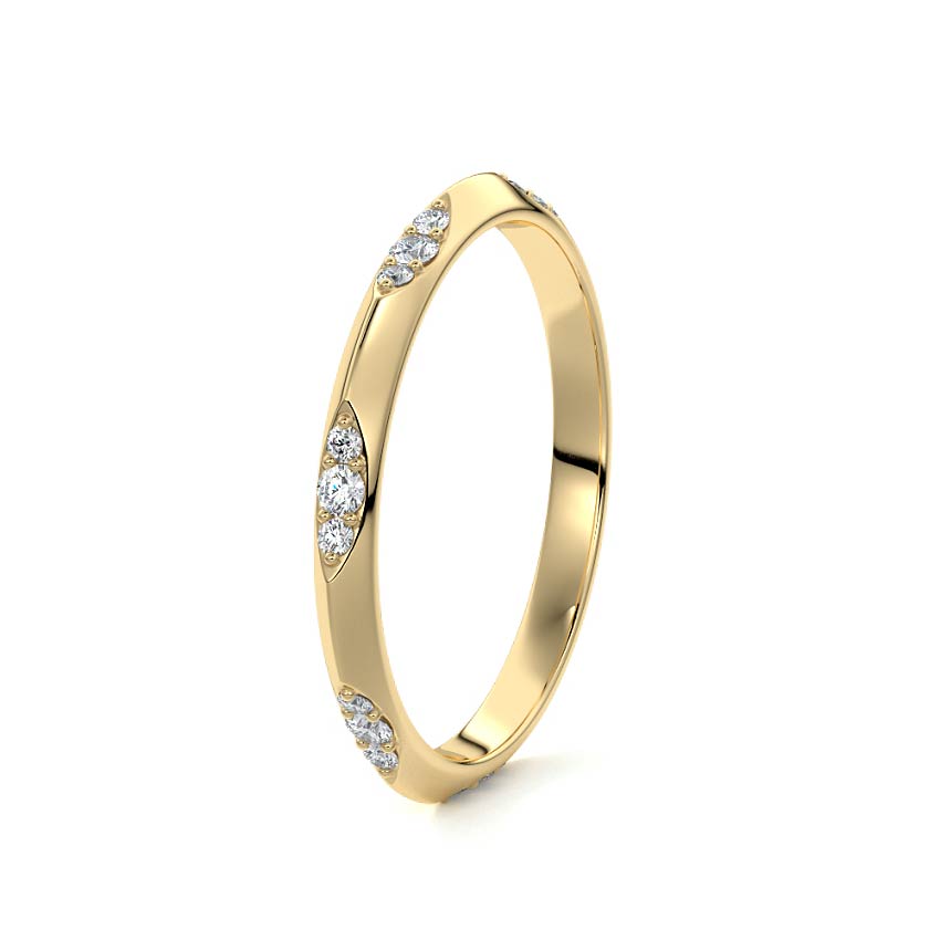 Romy round lab grown diamond wedding band product detail - Nura Lab NZ