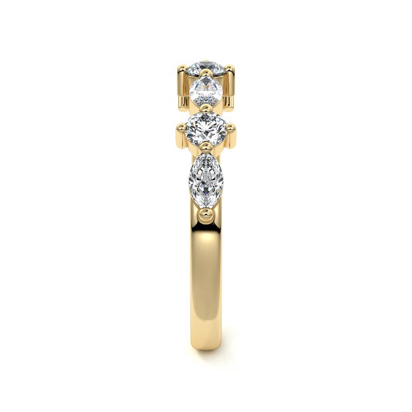 Odette marquise lab grown diamond wedding band product detail - Nura Lab NZ