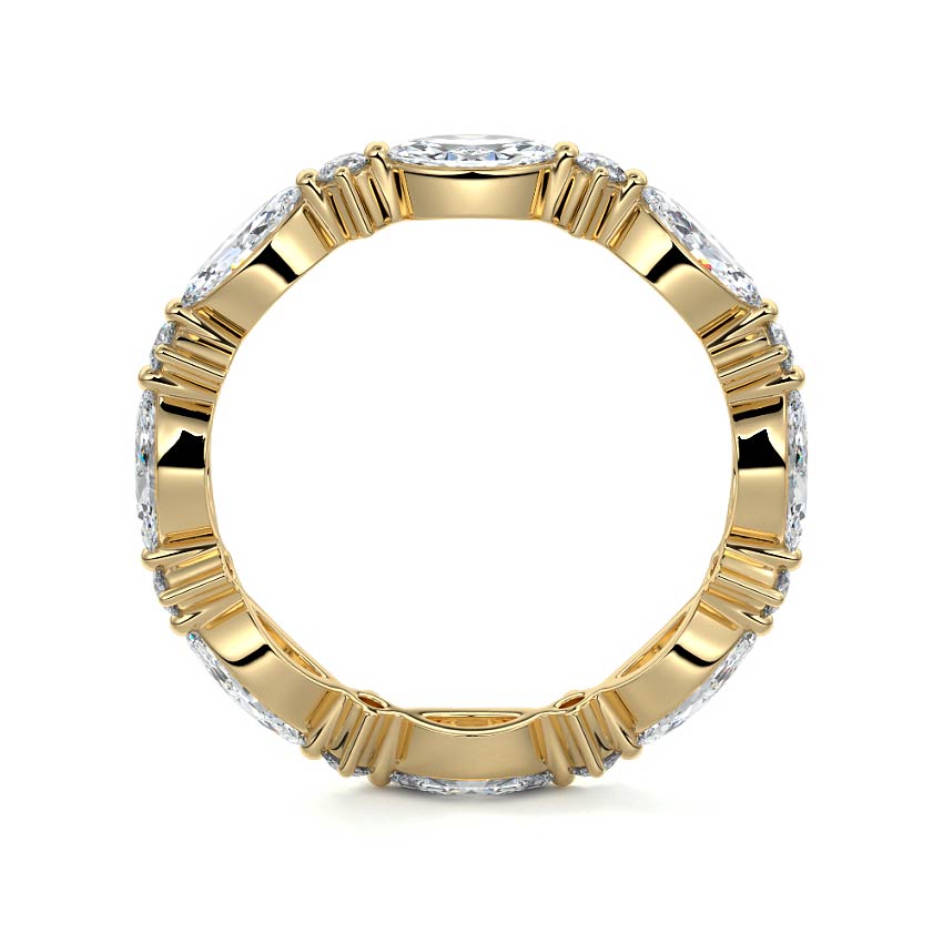 Noelle marquise lab grown diamond wedding band product detail - Nura Lab NZ