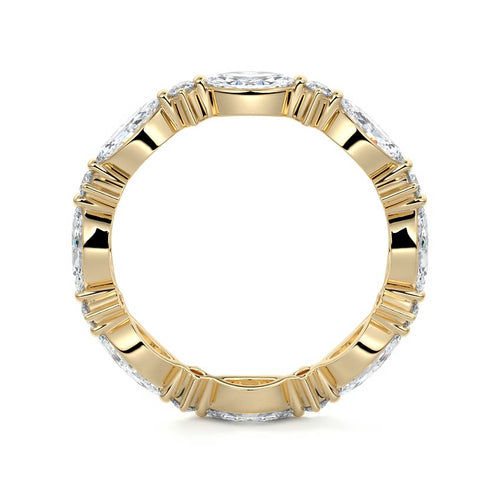 Noelle marquise lab grown diamond wedding band product detail - Nura Lab NZ