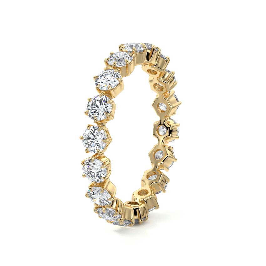 Naomi round lab grown diamond wedding band product detail - Nura Lab NZ