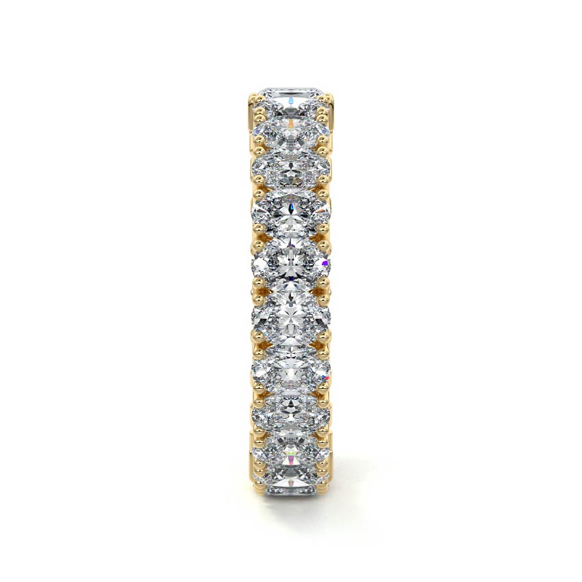 Nadine oval, radiant lab grown diamond wedding band product detail - Nura Lab NZ